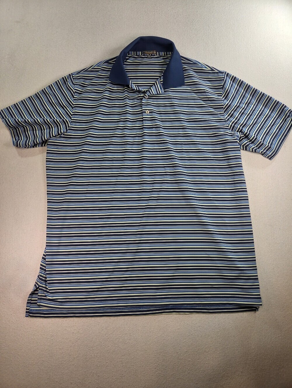 Peter Millar Summer Comfort Blue Striped Polo XXL